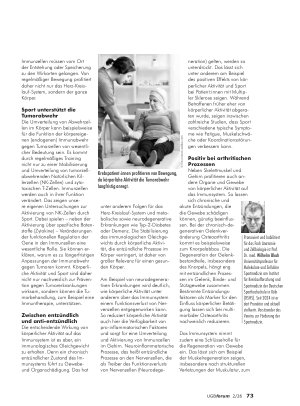 Vorschauseite 2: Sport und Immunsystem Komplexes Zusammenspiel