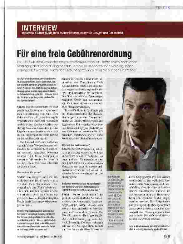 Vorschauseite 1: Für eine freie Gebührenordnung