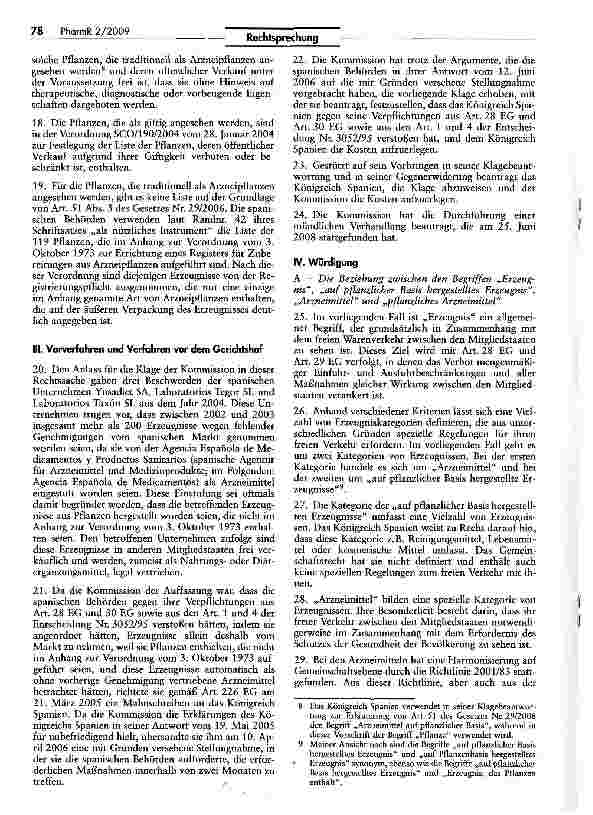Vorschauseite 3: Maßnahmen gleicher Wirkung - Einzelstaatliche Maßnahmen, die vom Grundsalz des freien Warenverkehrs in der Gemeinschaft abweichen (pflanzliche Arzneimittel)
