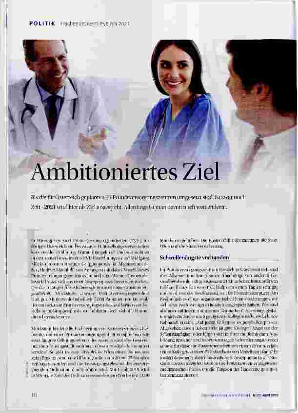 Vorschauseite 1: Ambitioniertes Ziel