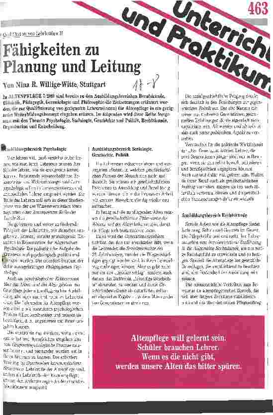 Vorschauseite 1: Fähigkeiten zu Planung und Leitung