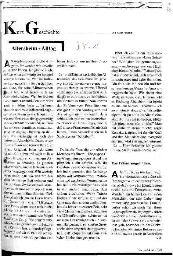 Vorschauseite 1: Altersheim-Alltag