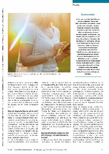 Vorschauseite 3: Zugang für alle in der ergotherapeutischen Praxis. Digitale Barrierefreiheit.