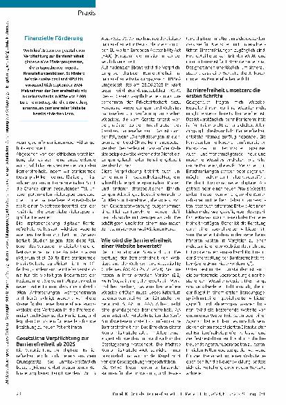 Vorschauseite 4: Zugang für alle in der ergotherapeutischen Praxis. Digitale Barrierefreiheit.