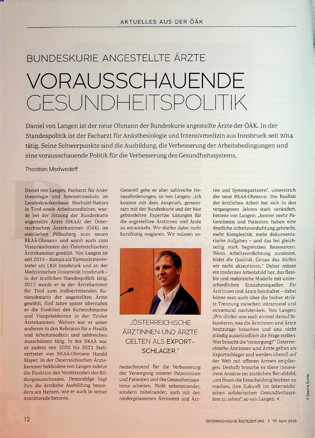 Vorschauseite 1: Vorausschauende Gesundheitspolitik