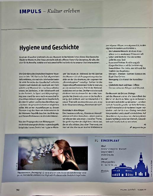 Vorschauseite 1: Hygiene und Geschichte