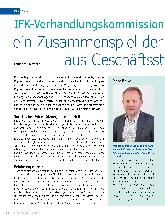 Vorschauseite 1: IFK-Verhandlungskommission im Portrait: ein Zusammenspiel der Expertise aus Geschäftsstelle und Mitgliedschaft