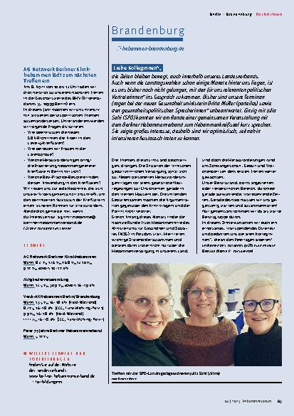 Vorschauseite 6: Nachrichten aus den Landesverbänden