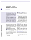 Vorschauseite 1: Chronischer Schmerz - Meine aktuelle therapeutische Strategie
