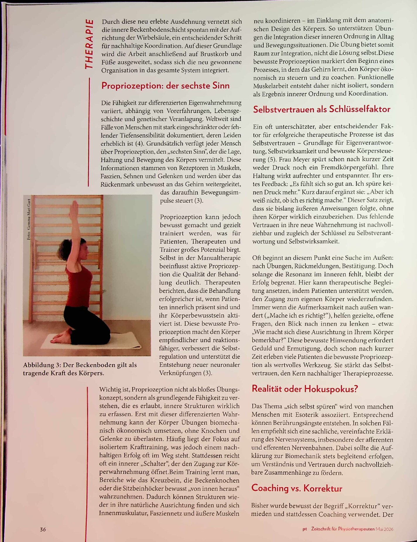 Vorschauseite 3: Der Beckenboden im Kontext von Propriozeption als Grundlage therapeutischer Wirksamkeit