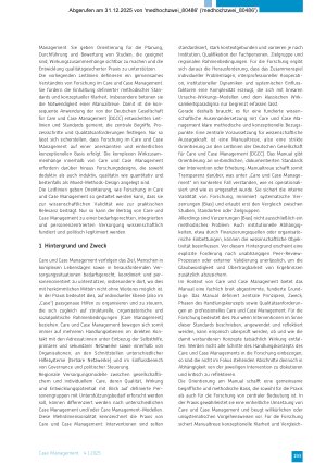 Vorschauseite 2: Leitlinien Forschung im Care und Case Management (DGCC)