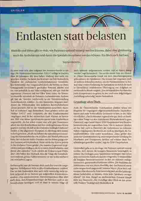 Vorschauseite 1: Entlasten statt belasten
