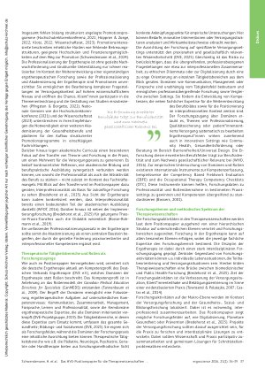 Vorschauseite 2: Das HVG-Positionspapier für die Therapiewissenschaften – Eine Auseinandersetzung mit ergotherapeutischen Perspektiven