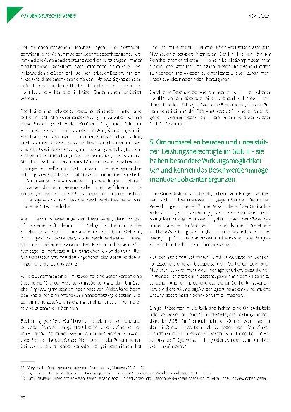 Vorschauseite 6: Empfehlungen des Deutschen Vereins zum Beschwerdemanagement und Schlichtungsverfahren im SGB II