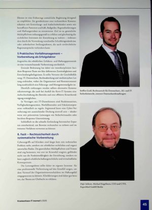 Vorschauseite 3: Cyberangriffe auf Krankenhäuser - Rechtliche Anforderungen und praktische Handlungsempfehlungen