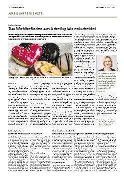 Vorschauseite 1: Das Wohlbefinden am Arbeitsplatz entscheidet.