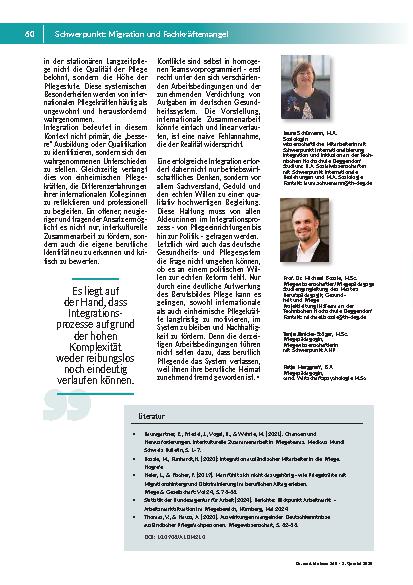 Vorschauseite 5: INnovativ + INternational + INtegrativ = INsTeam Innovative berufliche Qualifizierung zur Integration von ausländischen Pflegekräften und der Entwicklung von internationalen Pfleg…