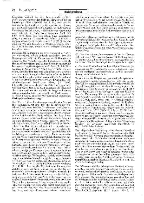 Vorschauseite 6: FSA-Kodex — Keine allgemeinverbindliche Verhaltensregelung für die Pharmabranche