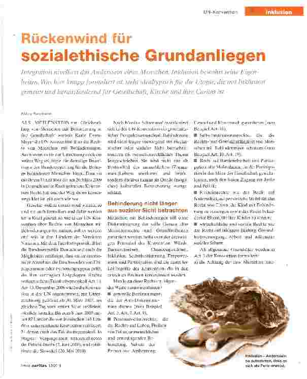 Vorschauseite 1: Rückenwind für sozialethische Grundanliegen