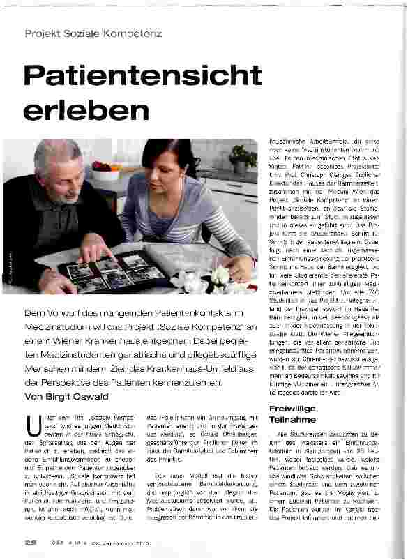 Vorschauseite 1: Patientensicht erleben