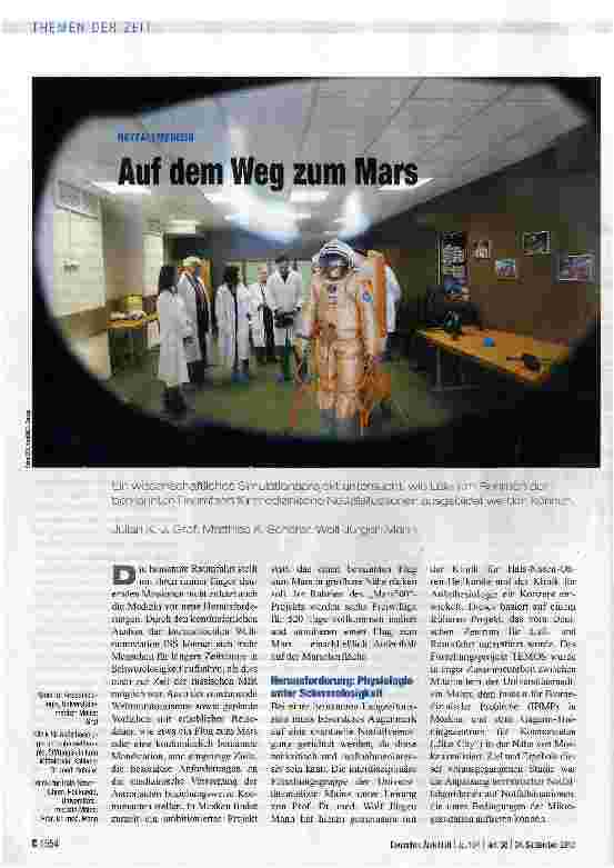 Vorschauseite 1: Auf dem Weg zum Mars