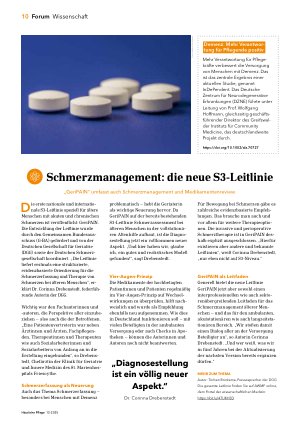 Vorschauseite 1: Schmerzmanagement: die neue S3-Leitlinie