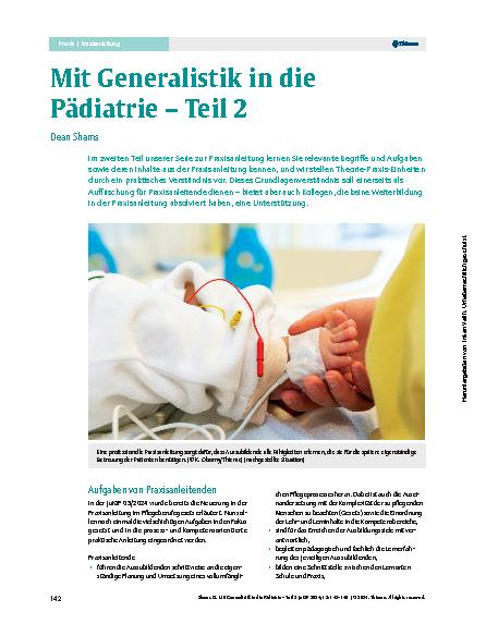 Vorschauseite 1: Mit Generalistik in die Pädiatrie – Teil 2
