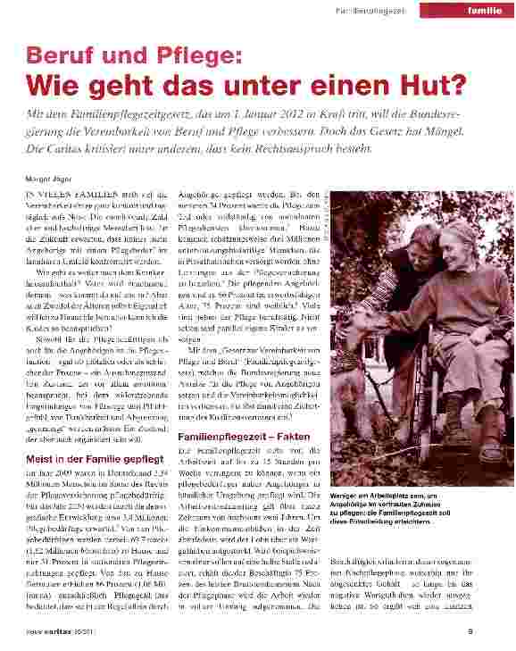 Vorschauseite 1: Beruf und Pflege: Wie geht das unter einen Hut?