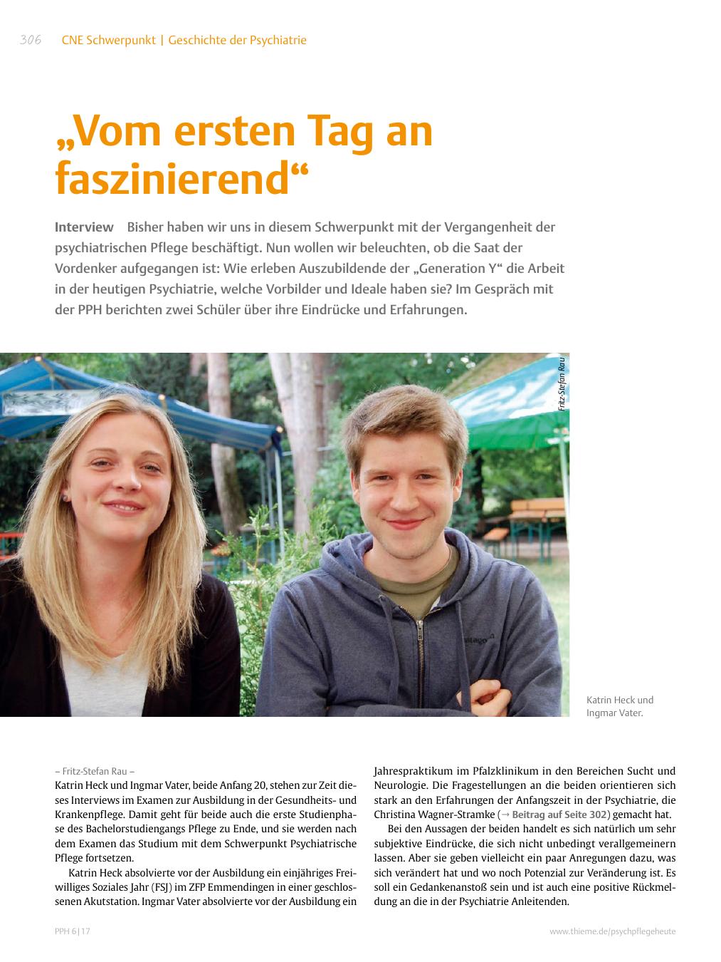 Vorschauseite 1: ?Vom ersten Tag an faszinierend?