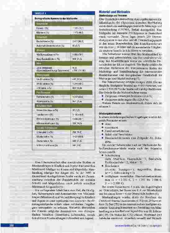 Vorschauseite 2: Misshandlungen in Kindheit und Jugend