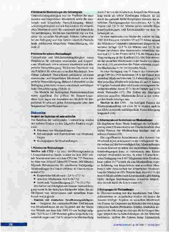 Vorschauseite 4: Misshandlungen in Kindheit und Jugend