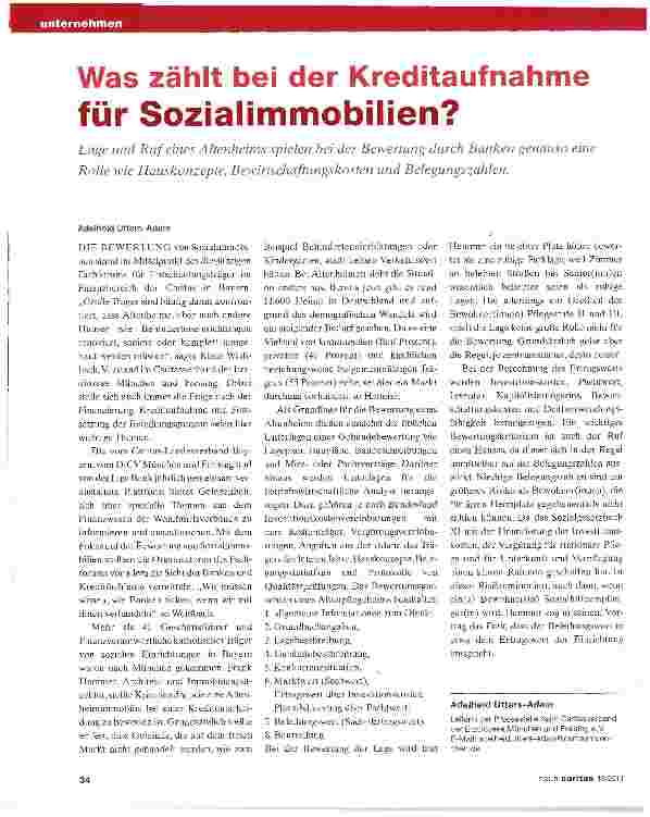 Vorschauseite 1: Was zählt bei der Kreditaufnahme für Sozialimmobilien?