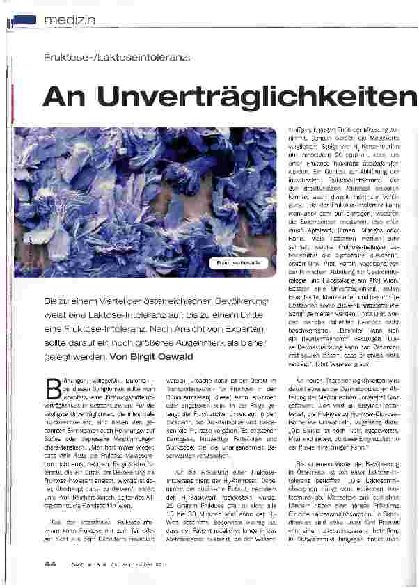 Vorschauseite 1: An Unverträglichkeiten denken