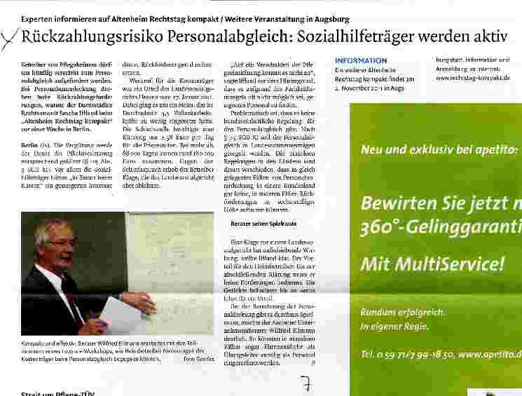 Vorschauseite 1: Rückzahlungsrisiko Personalabgleich: Sozialhilfeträger werden aktiv