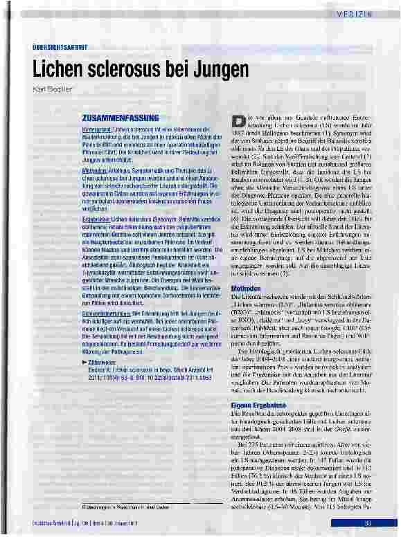 Vorschauseite 1: Liehen sclerosus bei Jungen