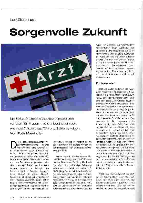 Vorschauseite 1: Sorgenvolle Zukunft