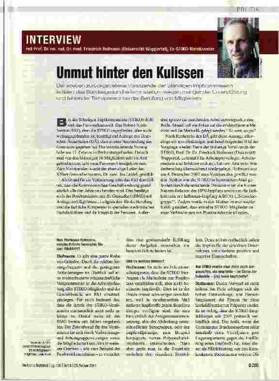 Vorschauseite 1: Unmut hinter den Kulissen