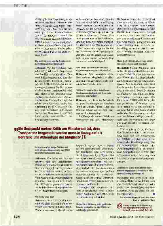 Vorschauseite 2: Unmut hinter den Kulissen