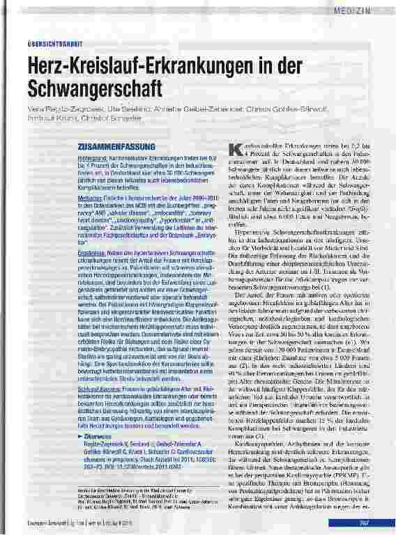 Vorschauseite 1: Herz-Kreislauf-Erkrankungen in der Schwangerschaft