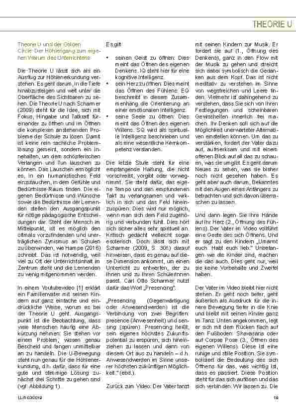 Vorschauseite 2: Theorie U: Ein Arbeitsmodell zur Unterrichtsreihenplanung