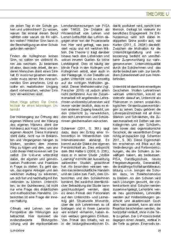 Vorschauseite 4: Theorie U: Ein Arbeitsmodell zur Unterrichtsreihenplanung