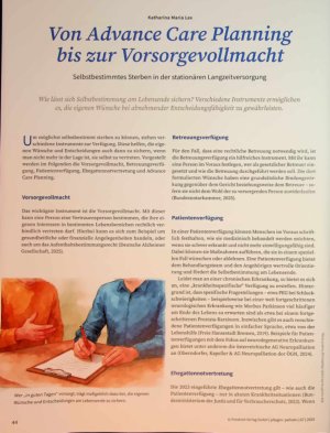 Vorschauseite 1: Von Advance Care Planning bis zur Vorsorgevollmacht Selbstbestimmtes Sterben in der stationären Langzeitversorgung