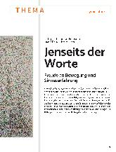 Vorschauseite 1: Jenseits der Worte Freude an Bewegung und Sinneserfahrung