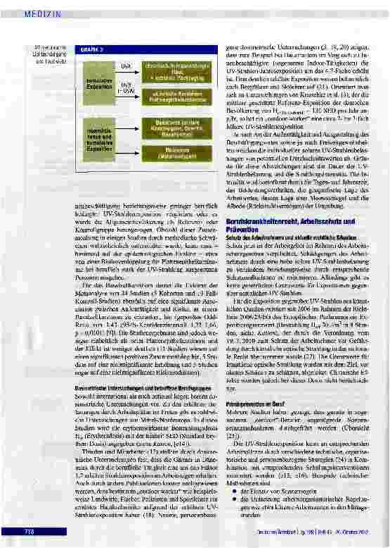 Vorschauseite 4: Zusammenhang von beruflich bedingter Sonnenexposition und hellem Hautkrebs