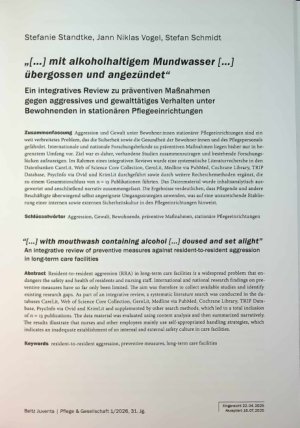 Vorschauseite 1: „[. .. ] mit alkoholhaltigem Mundwasser [. .. ] übergossen und angezündet“
