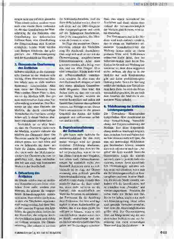 Vorschauseite 2: Ärztliche Hilfe als Geschäftsmodell?