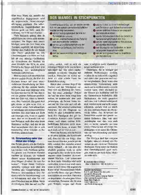 Vorschauseite 4: Ärztliche Hilfe als Geschäftsmodell?