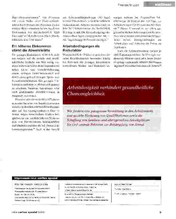 Vorschauseite 2: B. Einkommen und Gesundheit
