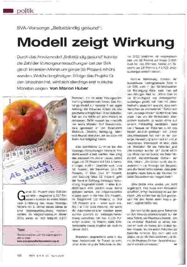 Vorschauseite 1: Modell zeigt Wirkung