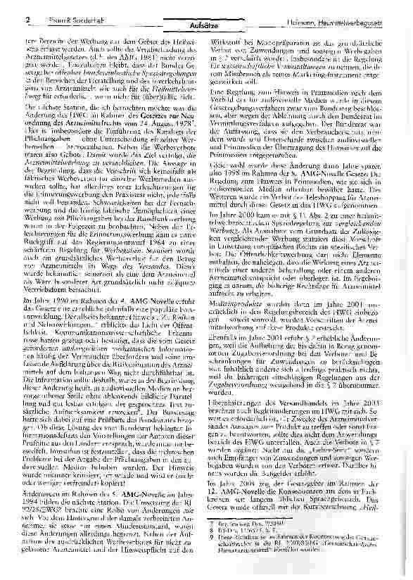 Vorschauseite 2: Das Heilmittelwerbegesetz — Etappen eines Verbraucherschutzgesetzes